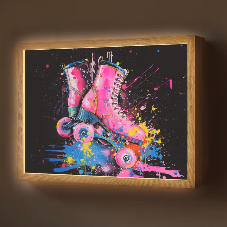 Lightbox - Wandlamp - Graffiti - Sport - Rolschaatsen - Skating — 1