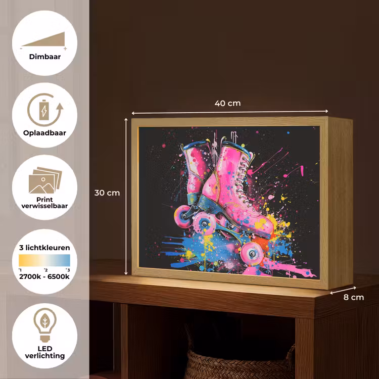 Lightbox - Wandlamp - Graffiti - Sport - Rolschaatsen - Skating — 10