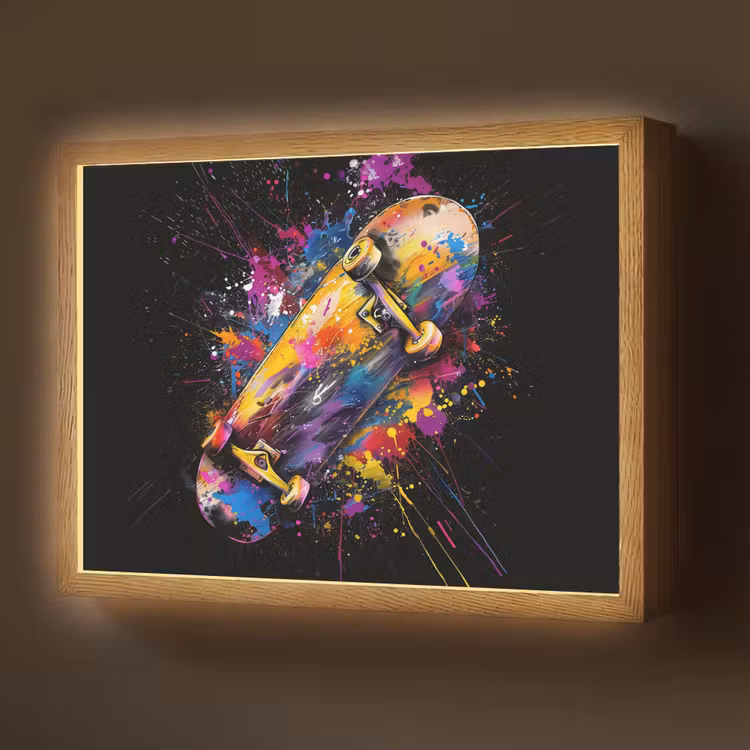 Lightbox - Wandlamp - Graffiti - Sport - Skateboard - Skate — 1