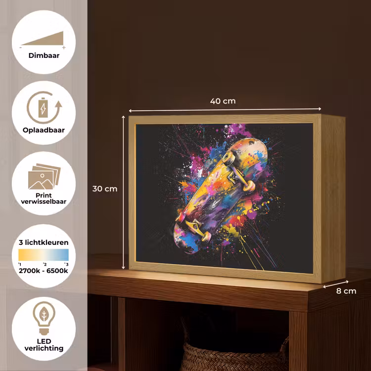 Lightbox - Wandlamp - Graffiti - Sport - Skateboard - Skate — 10
