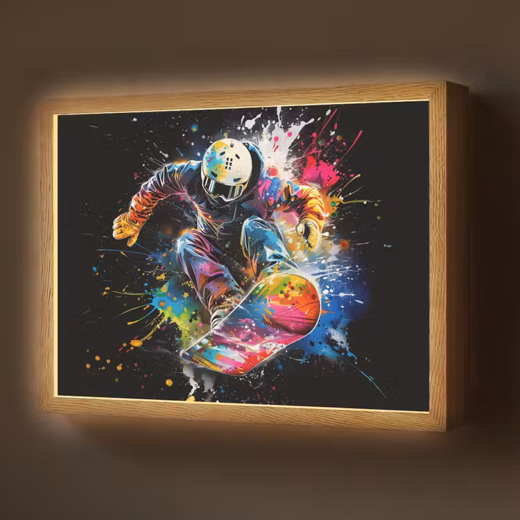 Lightbox - Wandlamp - Graffiti - Sport - Snowboarden - Wintersport — 1