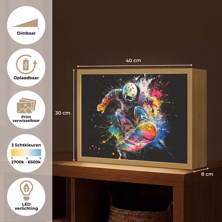 Lightbox - Wandlamp - Graffiti - Sport - Snowboarden - Wintersport — 10