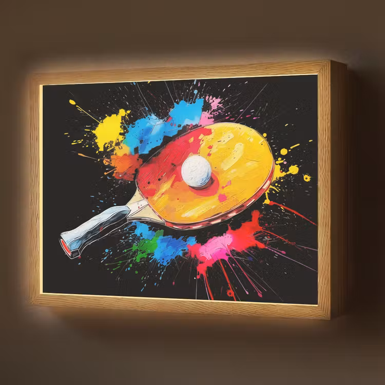 Lightbox - Wandlamp - Graffiti - Sport - Tafeltennis - Verf — 1