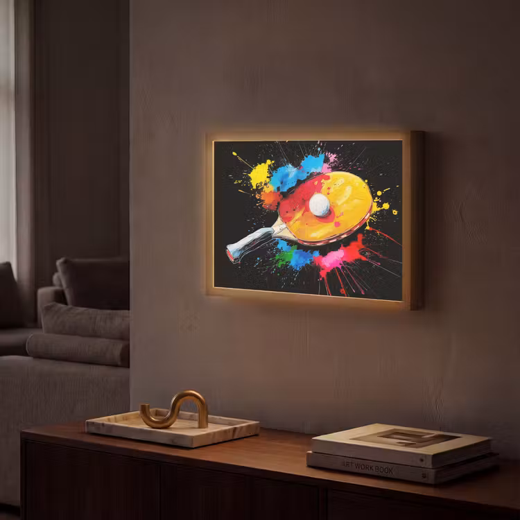 Lightbox - Wandlamp - Graffiti - Sport - Tafeltennis - Verf — 2