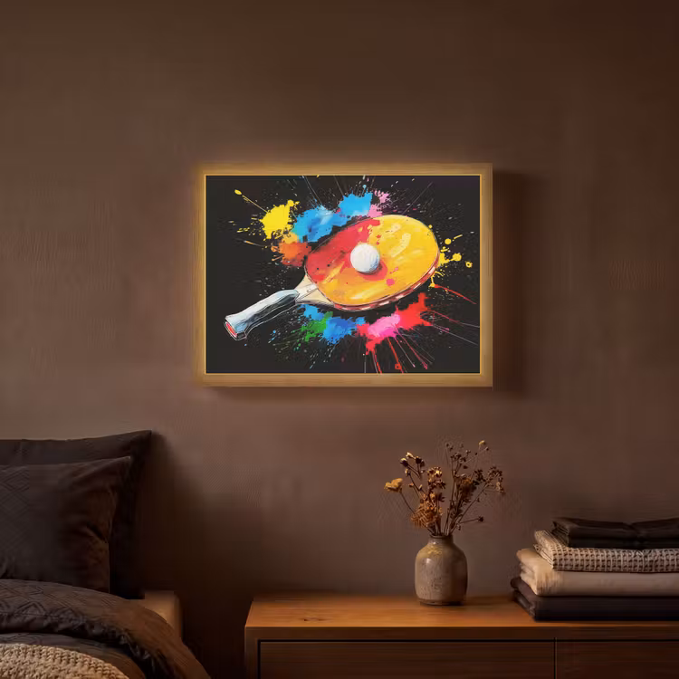 Lightbox - Wandlamp - Graffiti - Sport - Tafeltennis - Verf — 3