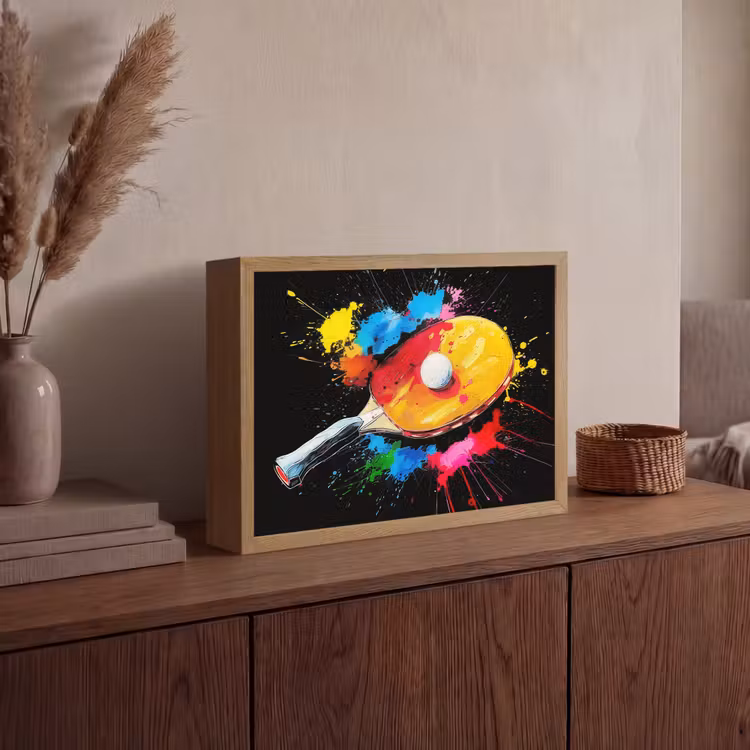 Lightbox - Wandlamp - Graffiti - Sport - Tafeltennis - Verf — 4