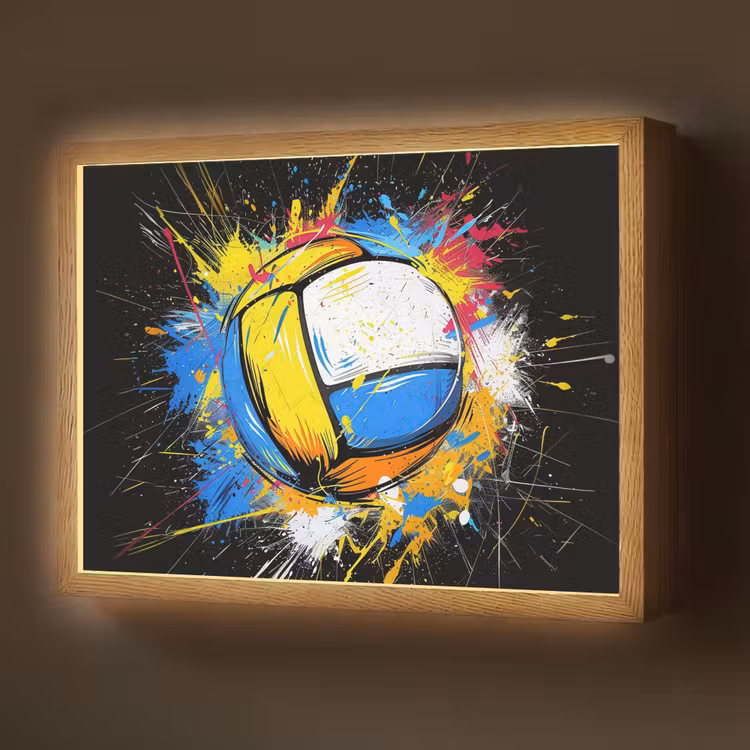 Lightbox - Wandlamp - Graffiti - Sport - Volleybal - Bal — 1