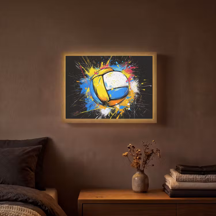 Lightbox - Wandlamp - Graffiti - Sport - Volleybal - Bal — 3