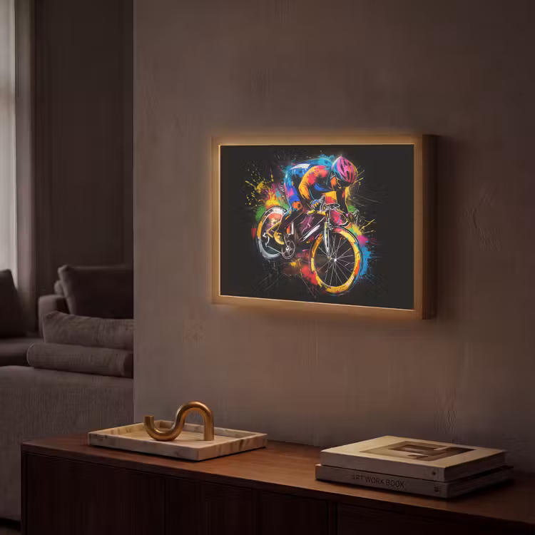 Lightbox - Wandlamp - Graffiti - Sport - Wielrennen - Fiets — 2