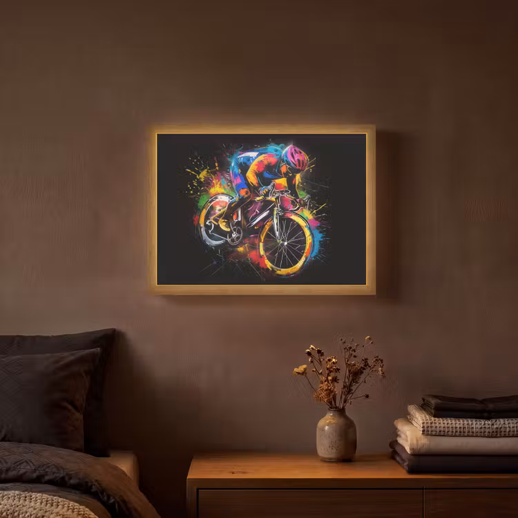 Lightbox - Wandlamp - Graffiti - Sport - Wielrennen - Fiets — 3