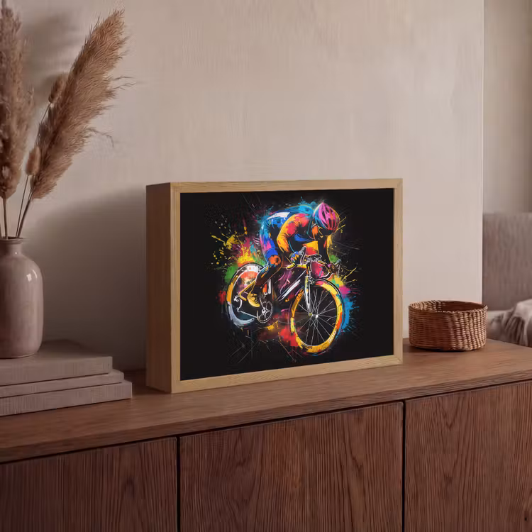 Lightbox - Wandlamp - Graffiti - Sport - Wielrennen - Fiets — 4