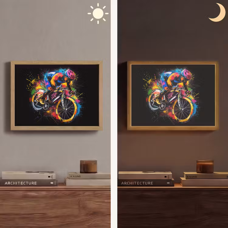 Lightbox - Wandlamp - Graffiti - Sport - Wielrennen - Fiets — 6