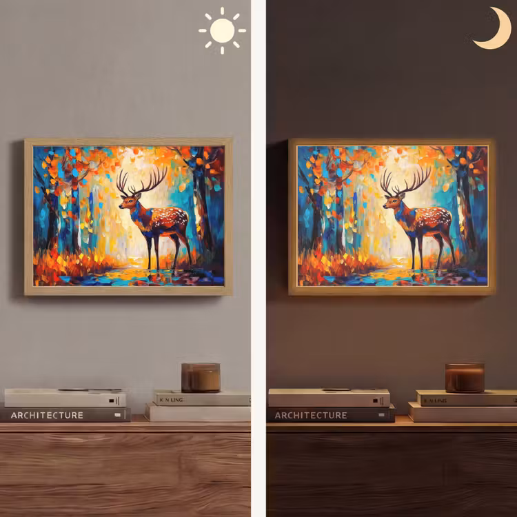 Lightbox - Wandlamp - Hert - Bosdieren - Natuur - Kunst — 6