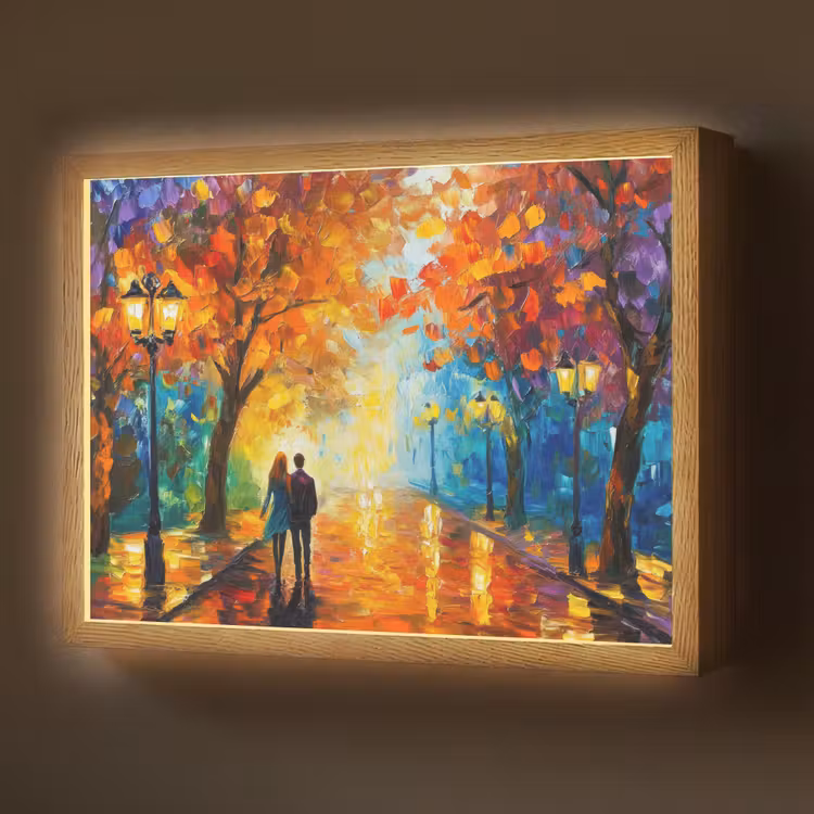 Lightbox - Wandlamp - Koppel - Liefde - Bos - Kunst — 1