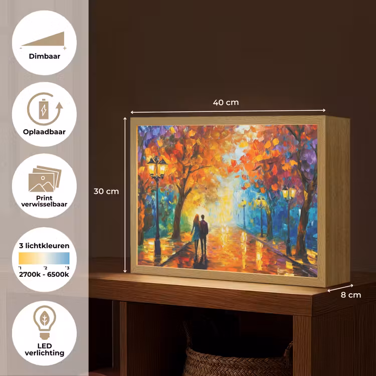 Lightbox - Wandlamp - Koppel - Liefde - Bos - Kunst — 10