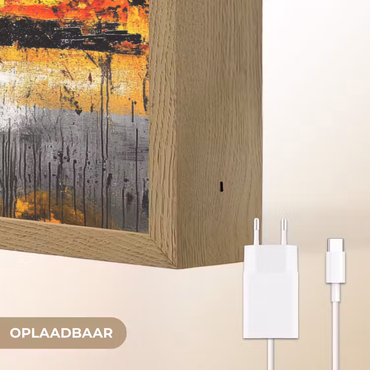 Lightbox - Wandlamp - Kunst - Zwart - Abstract — 7