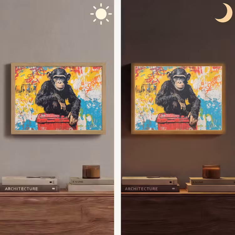 Lightbox - Wandlamp - Graffiti - Aap - Street art - Dieren — 6