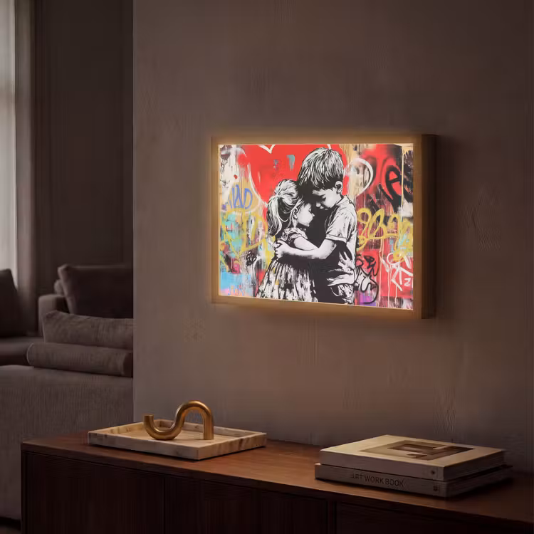 Lightbox - Wandlamp - Graffiti - Zwart wit - Street art — 2