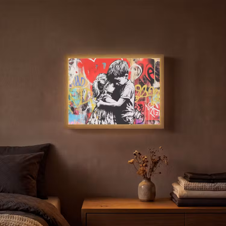 Lightbox - Wandlamp - Graffiti - Zwart wit - Street art — 3