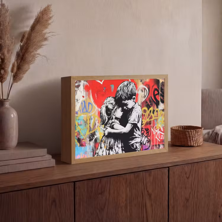 Lightbox - Wandlamp - Graffiti - Zwart wit - Street art — 4