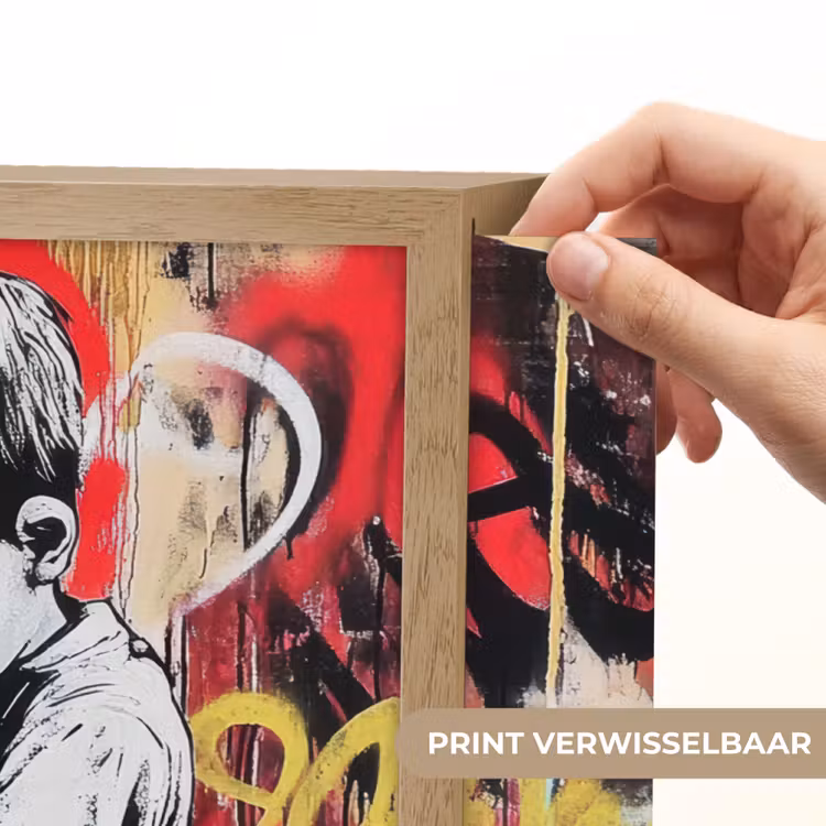 Lightbox - Wandlamp - Graffiti - Zwart wit - Street art — 5