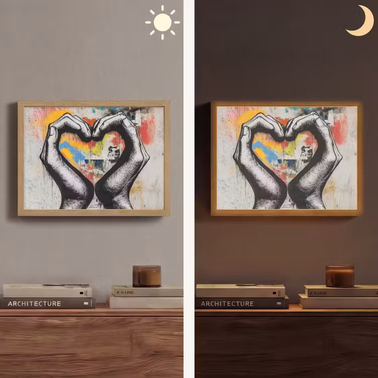 Lightbox - Wandlamp - Handen - Hart - Street art - Graffiti — 6