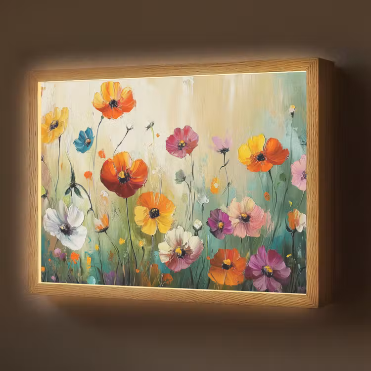 Lightbox - Wandlamp - Kunst - Bloemen - Lente - Natuur — 1