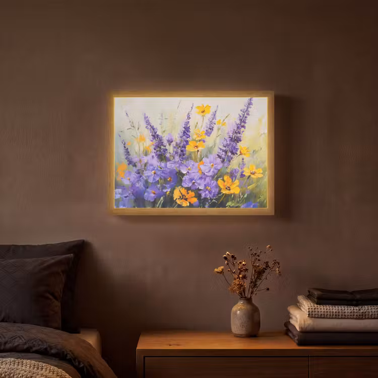 Lightbox - Wandlamp - Lavendel - Bloemen - Natuur - Kunst — 3