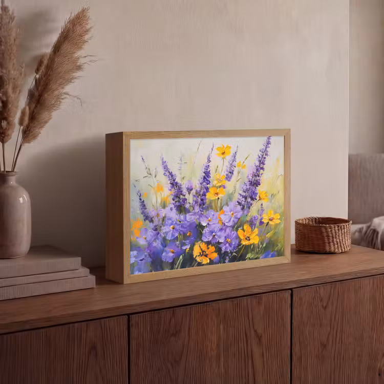 Lightbox - Wandlamp - Lavendel - Bloemen - Natuur - Kunst — 4
