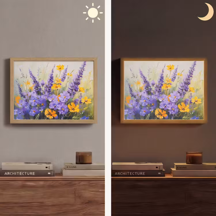 Lightbox - Wandlamp - Lavendel - Bloemen - Natuur - Kunst — 6