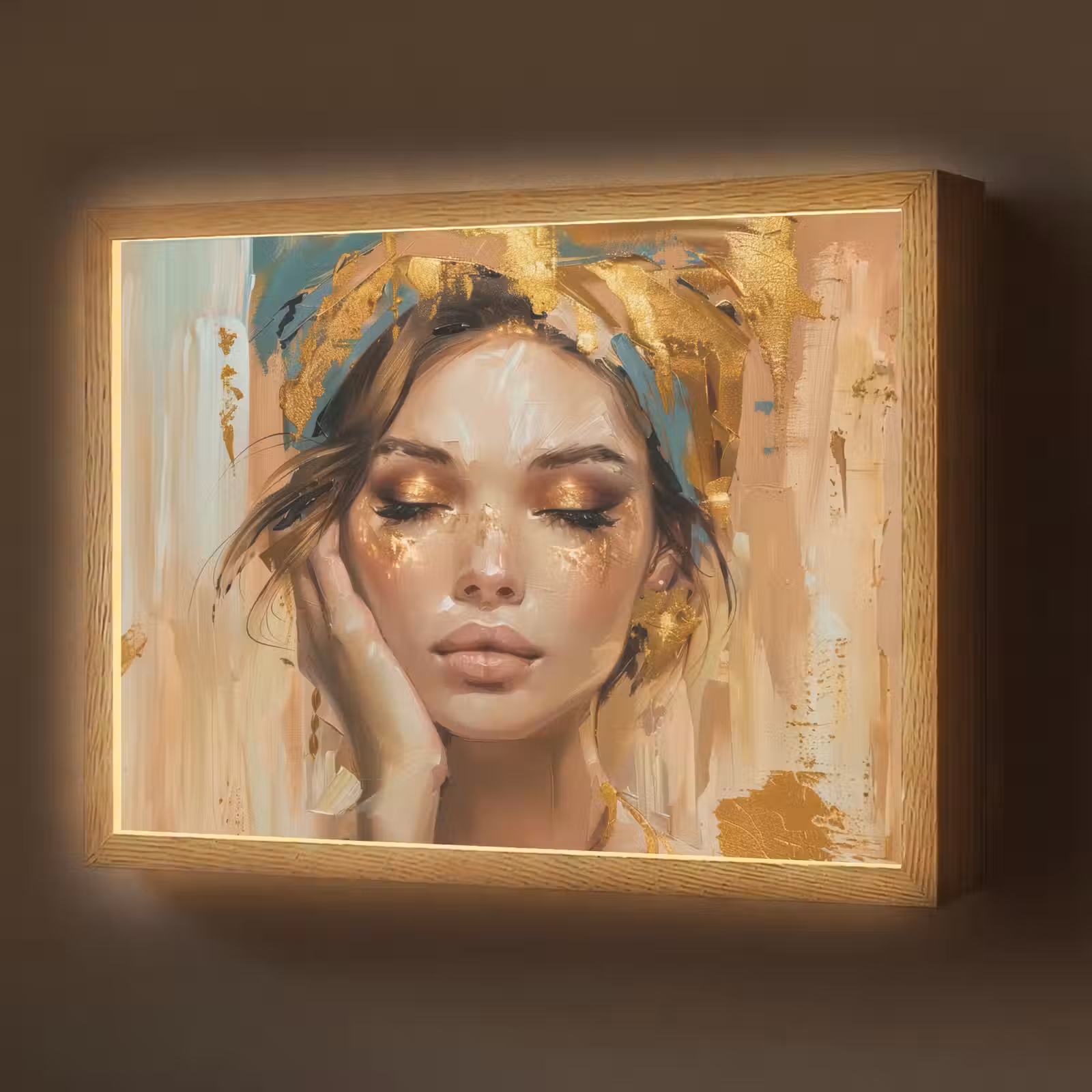 Lightbox - Wandlamp - Vrouwen - Portret - Luxe - Goud — 1