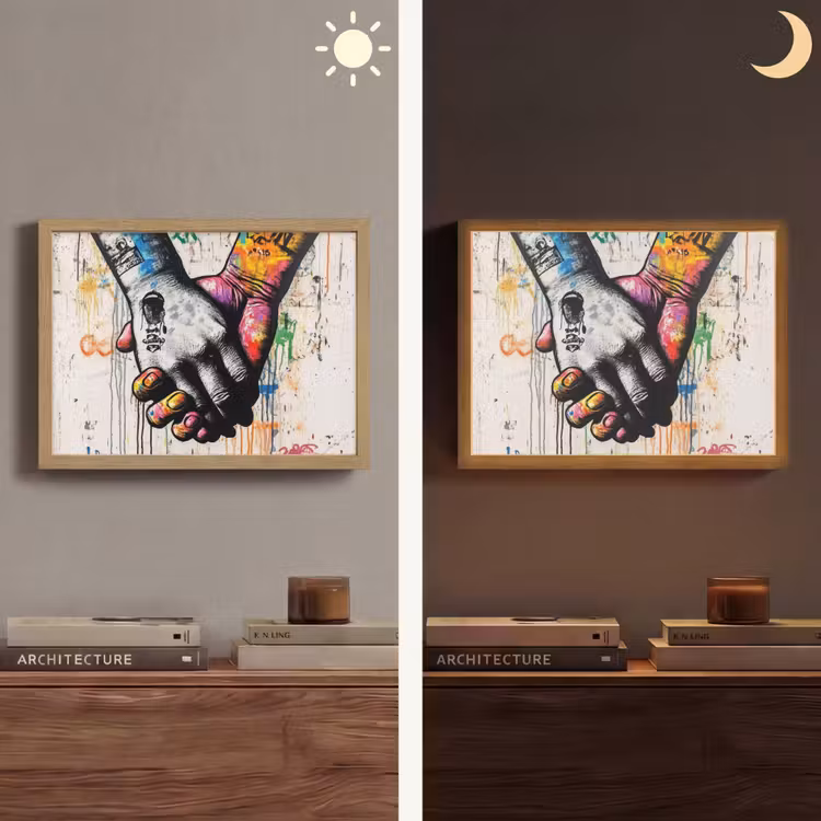 Lightbox - Wandlamp - Graffiti - Handen - Vintage - Street art — 6