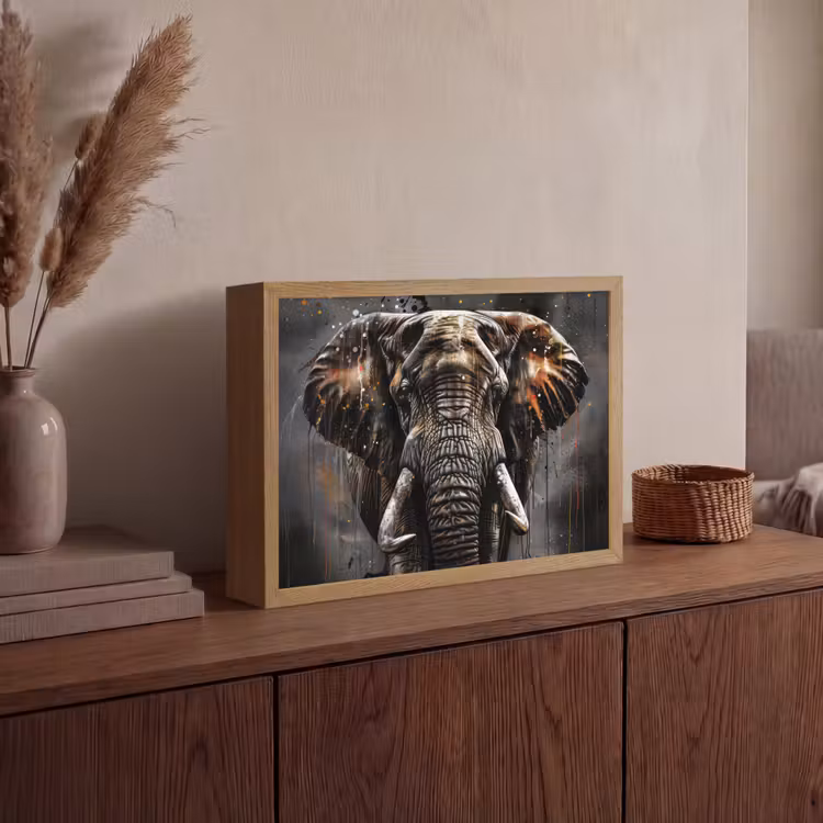 Lightbox - Wandlamp - Olifant - Watercolor - Wilde dieren - Luxe — 4