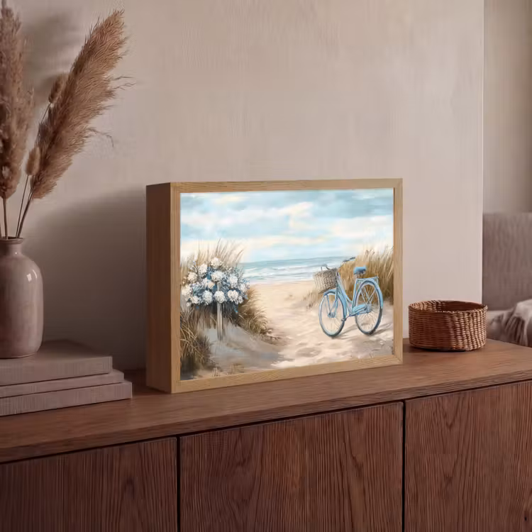Lightbox - Wandlamp - Strand - Zee - Fiets - Vintage - Bloemen — 4