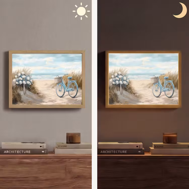 Lightbox - Wandlamp - Strand - Zee - Fiets - Vintage - Bloemen — 6