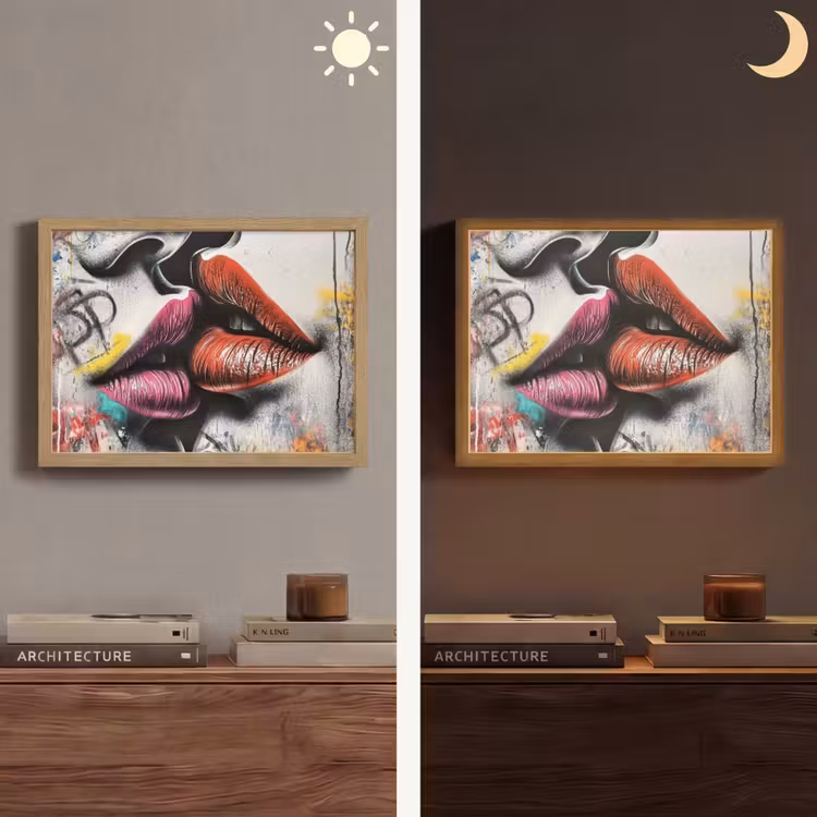 Lightbox - Wandlamp - Street art - Lippen - Kus - Graffiti — 6
