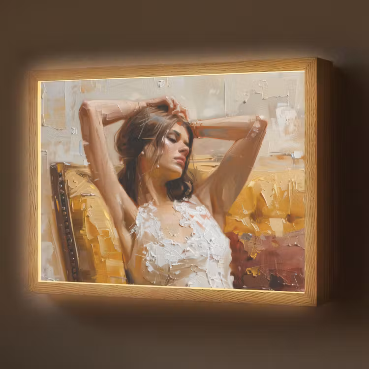 Lightbox - Wandlamp - Vrouw - Kunst - Abstract - Modern — 1