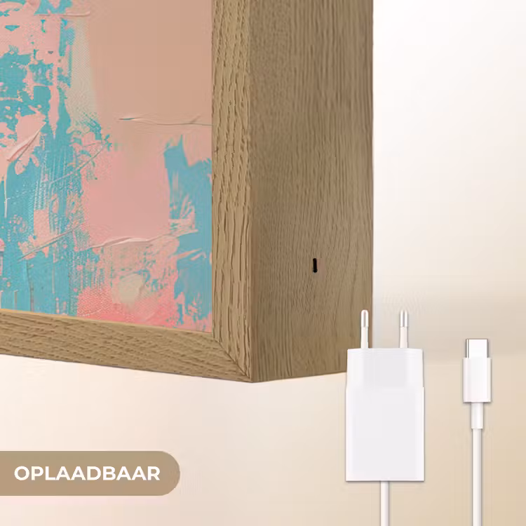 Lightbox - Wandlamp - Vrouw - Portret - Blauw - Roze - Modern — 7
