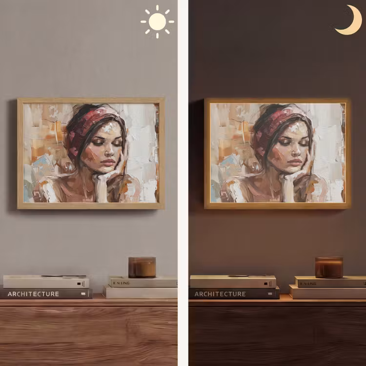 Lightbox - Wandlamp - Vrouw - Verflook - Portret - Modern — 6