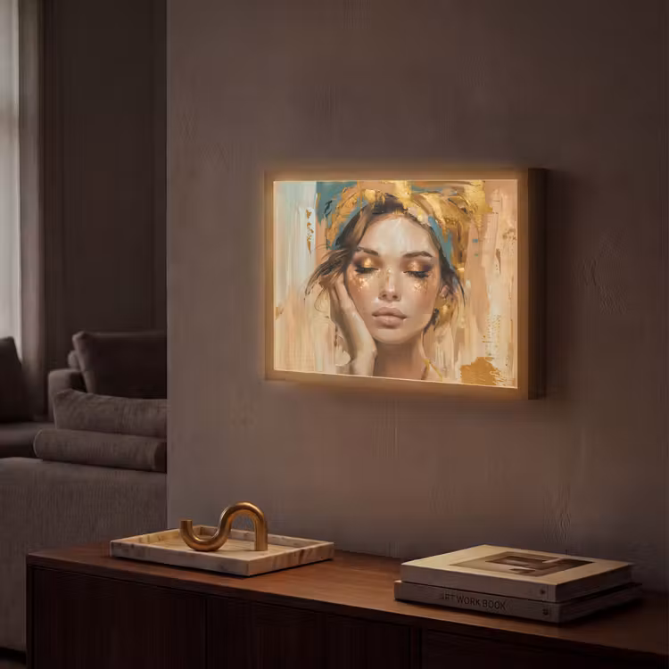 Lightbox - Wandlamp - Vrouwen - Portret - Luxe - Goud — 2
