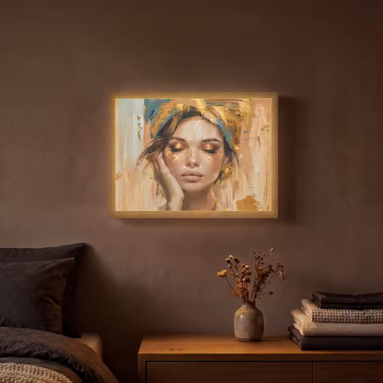 Lightbox - Wandlamp - Vrouwen - Portret - Luxe - Goud — 3