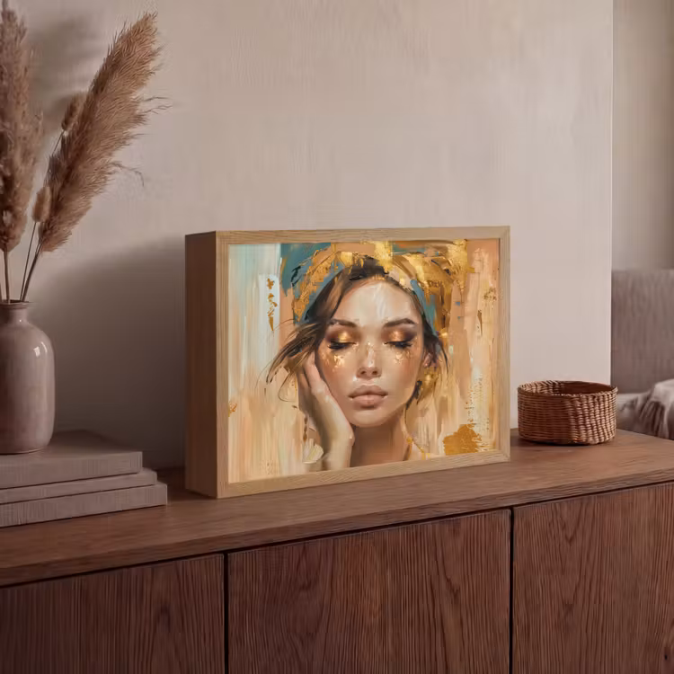 Lightbox - Wandlamp - Vrouwen - Portret - Luxe - Goud — 4