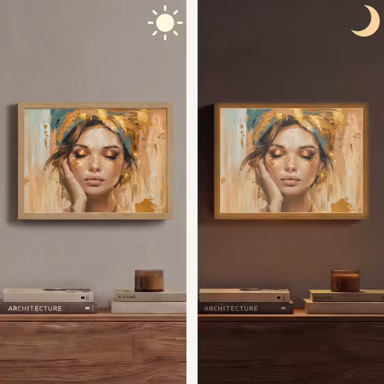 Lightbox - Wandlamp - Vrouwen - Portret - Luxe - Goud — 6