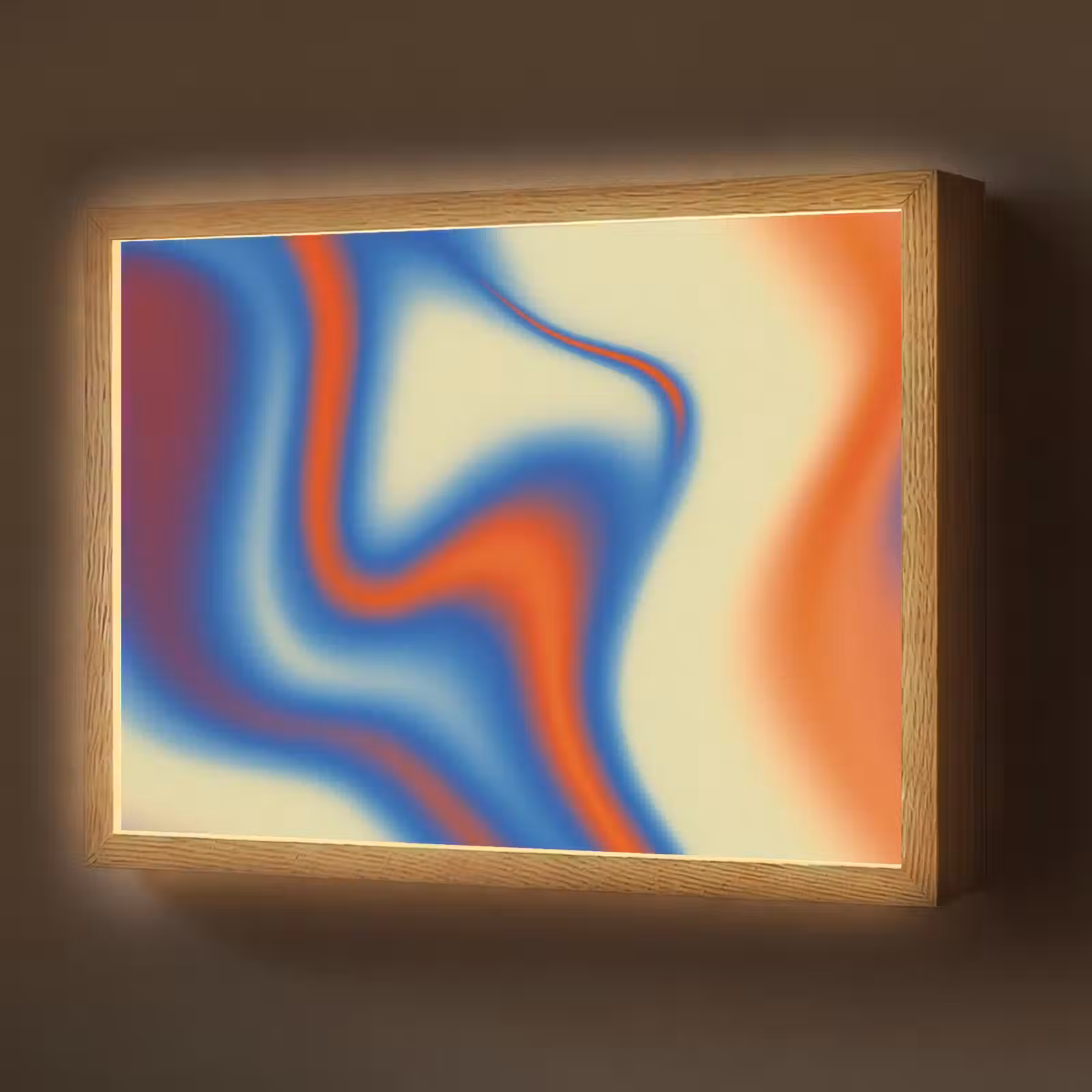 Lightbox - Wandlamp - Golven - Kleurrijk - Abstract — 1
