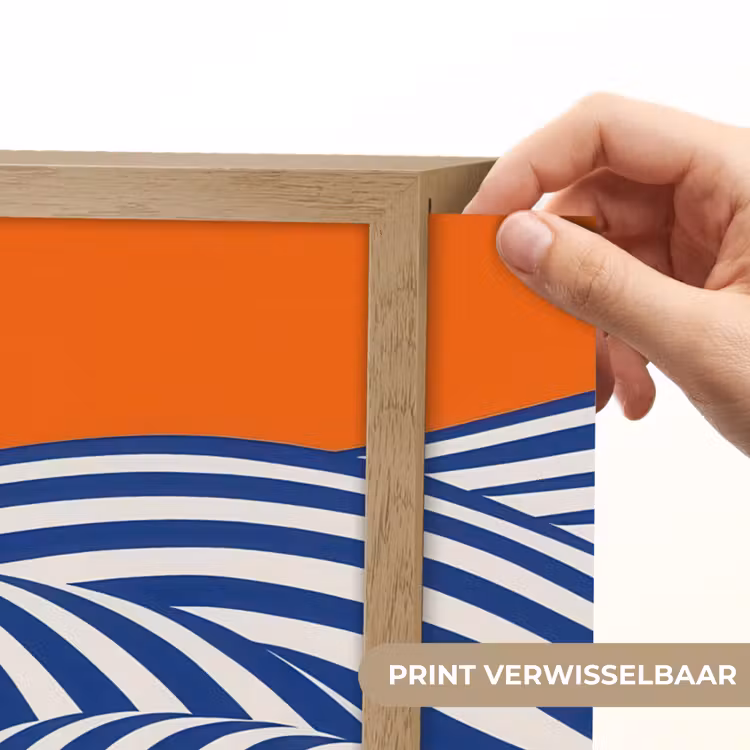 Lightbox - Wandlamp - Fietser - Heuvels - Strepen - Blauw — 5