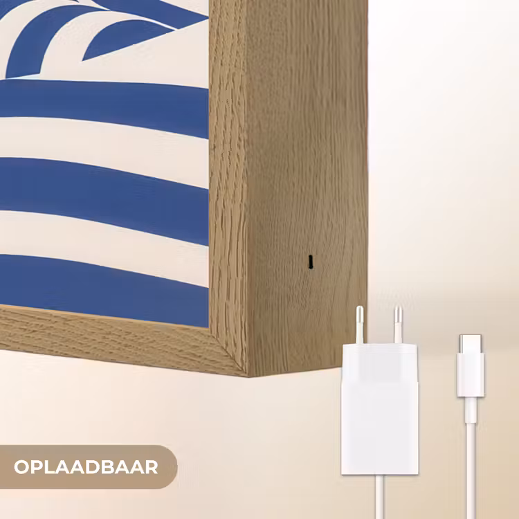 Lightbox - Wandlamp - Fietser - Heuvels - Strepen - Blauw — 7