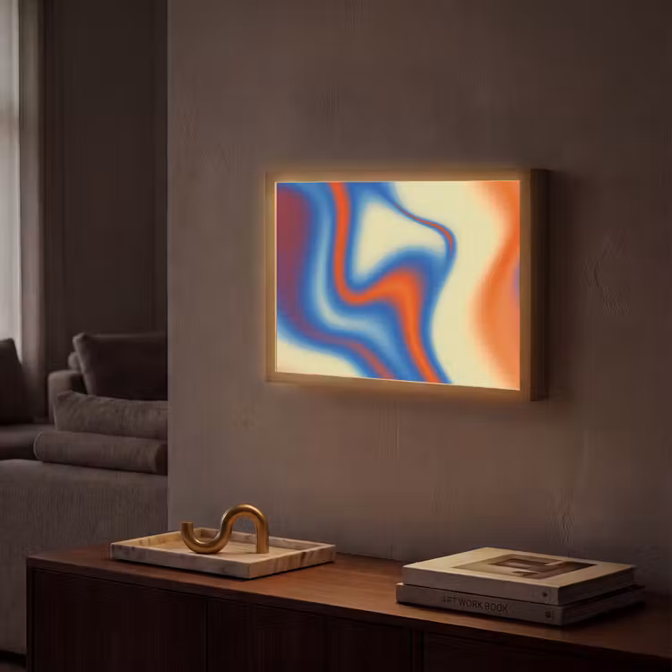 Lightbox - Wandlamp - Golven - Kleurrijk - Abstract — 2