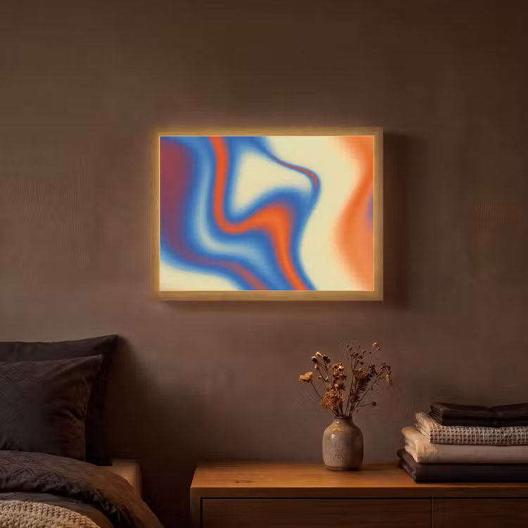 Lightbox - Wandlamp - Golven - Kleurrijk - Abstract — 3