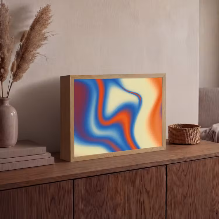 Lightbox - Wandlamp - Golven - Kleurrijk - Abstract — 4