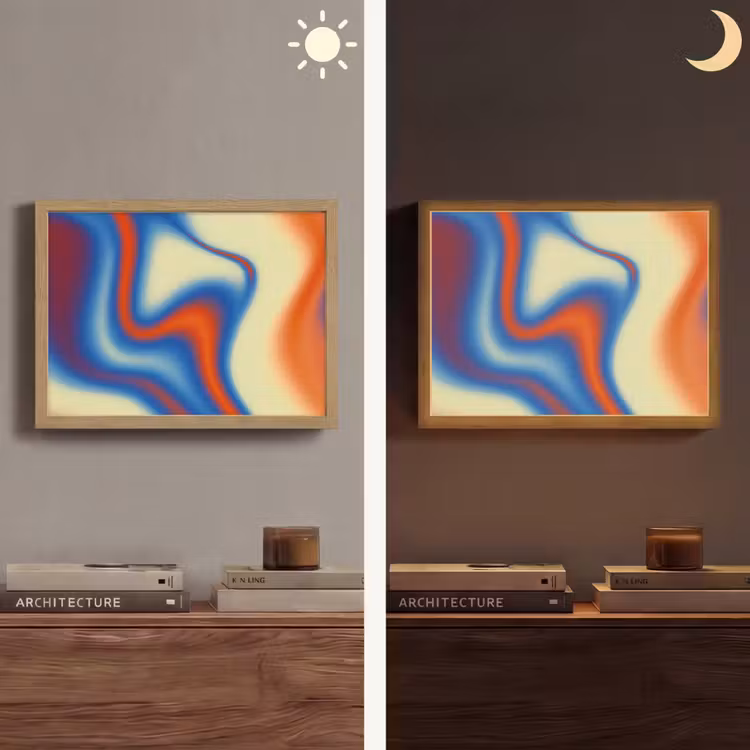 Lightbox - Wandlamp - Golven - Kleurrijk - Abstract — 6